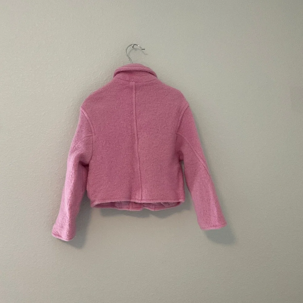 Zara Skirt Suit Set Girls 4-5 Pink Excellent Wool Blend Preppy Classic